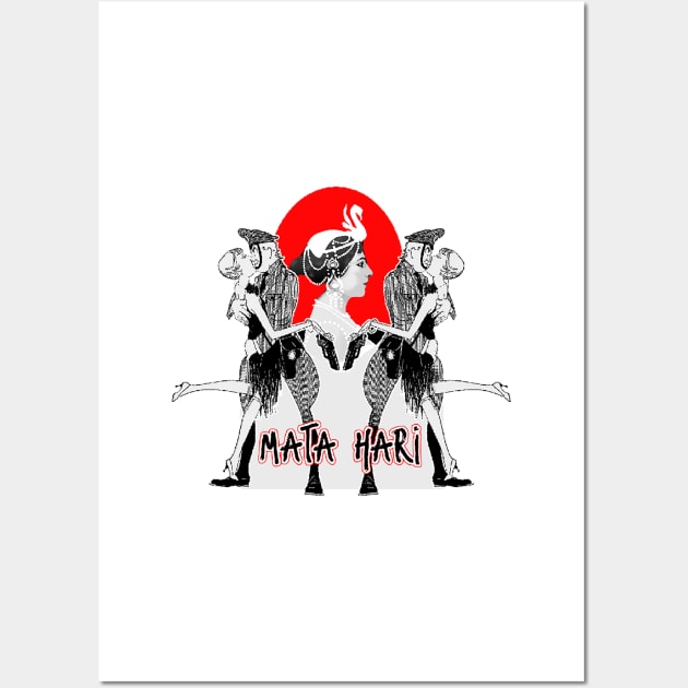 Mata Hari seduces German officer - The most famous spy! Wall Art by Marccelus